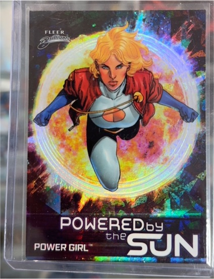 2025 Fleer Brilliants Superman #PS-7 Power Girl Powered by the Sun Gold — front