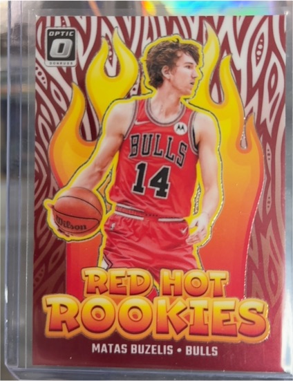 2024-25 Donruss Optic #1 Matas Buzelis Red Hot Rookies — front
