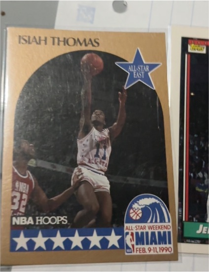 1990-91 NBA Hoops #11 Isiah Thomas All-Star East — front