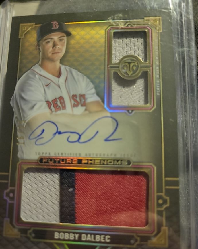 2022 Topps Triple Threads #RFPAR-BD Bobby Dalbec Autograph Jersey — front