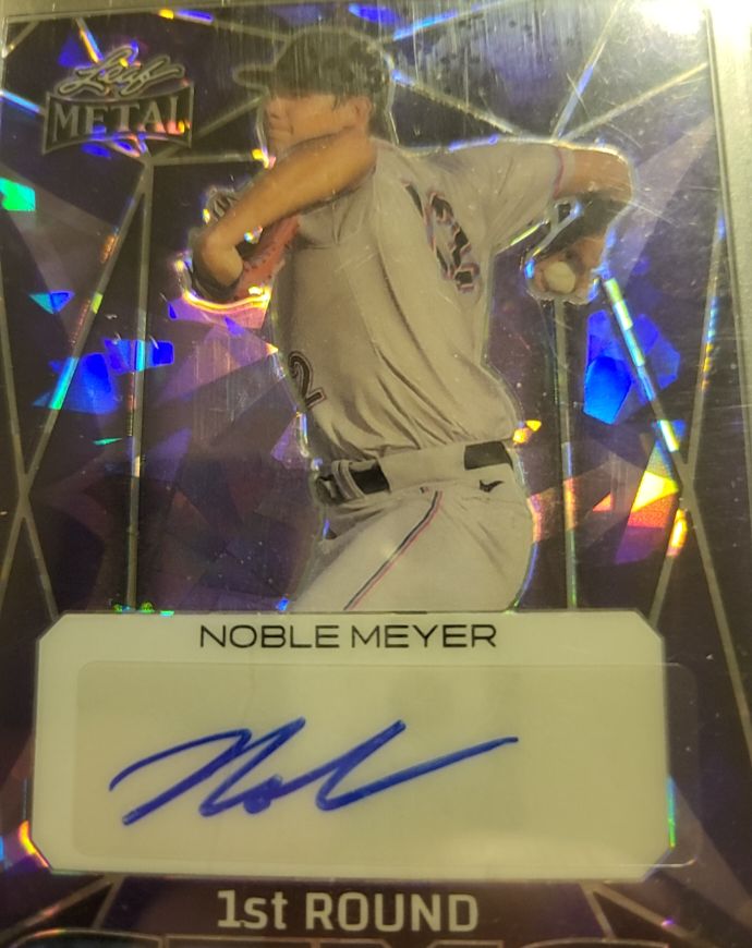 2024 Leaf Metal 1st Round Gems #Noble Meyer — front