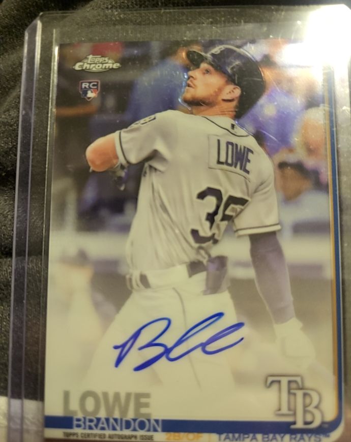 2019 Topps Chrome #RA-BL Brandon Lowe Rookie Autograph — front