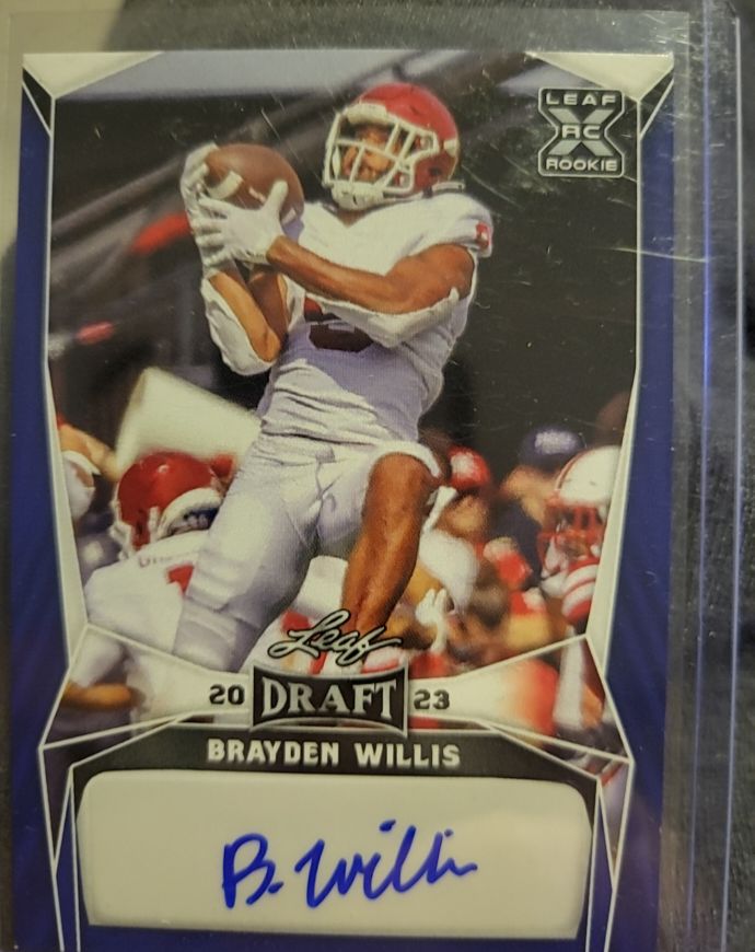 2023 Leaf Draft #BA-BW1 Brayden Willis — front