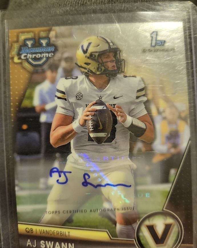 2023 Bowman U Chrome #116 AJ Swann 1st Auto — front