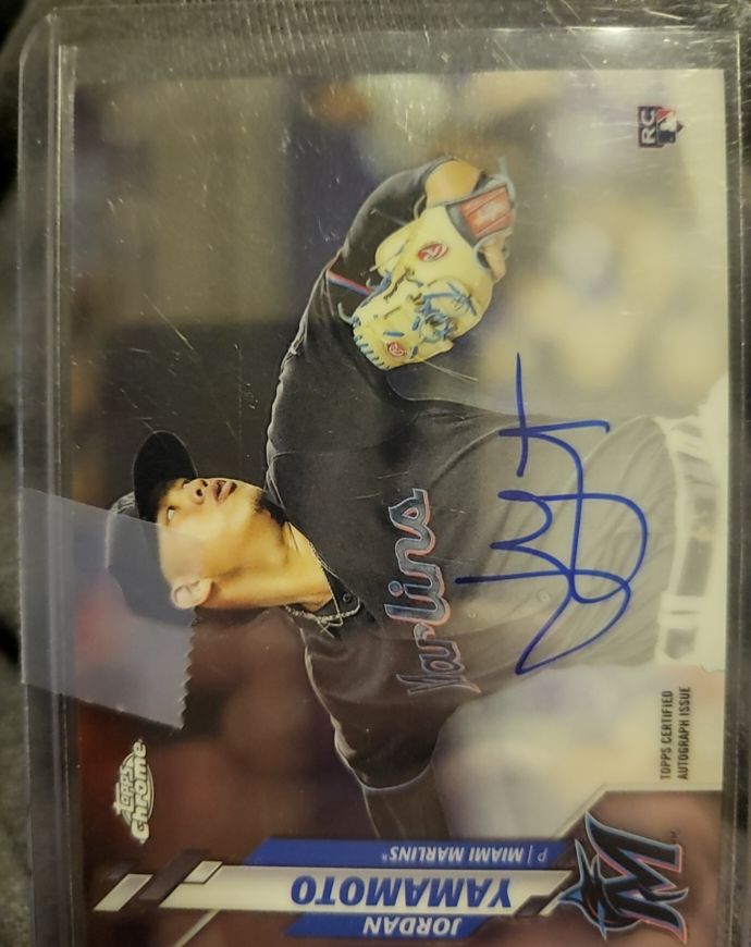 2020 Topps Chrome #RA-JY Jordan Yamamoto Rookie Autographs — front