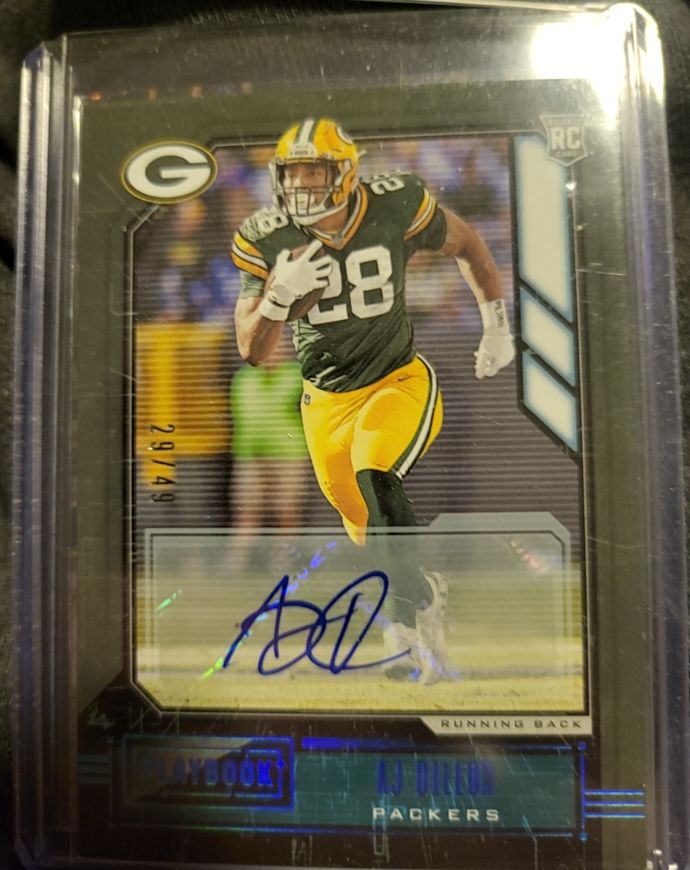 2020 Panini Playbook #125 AJ Dillon — front