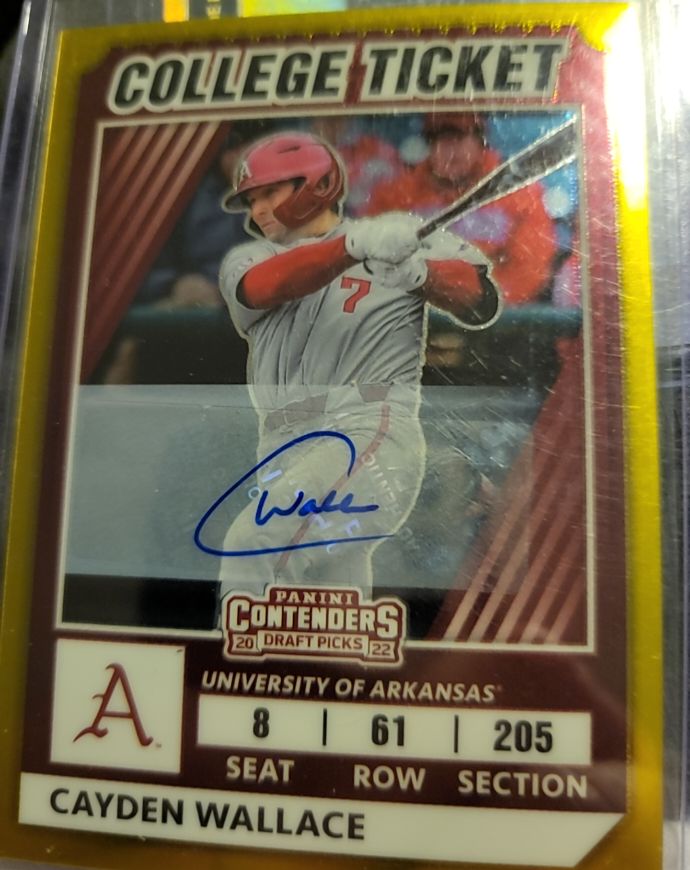 2022 Panini Contenders Draft Picks College Ticket #Cayden Wallace — front
