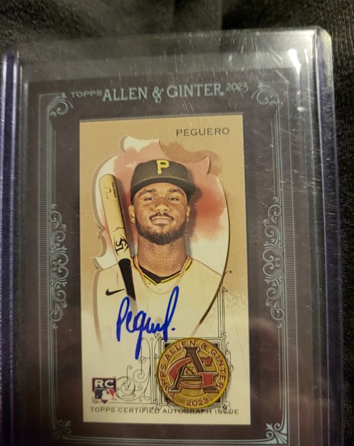 2023 Topps Allen & Ginter Framed Mini Auto #MA-LP Liover Peguero — front