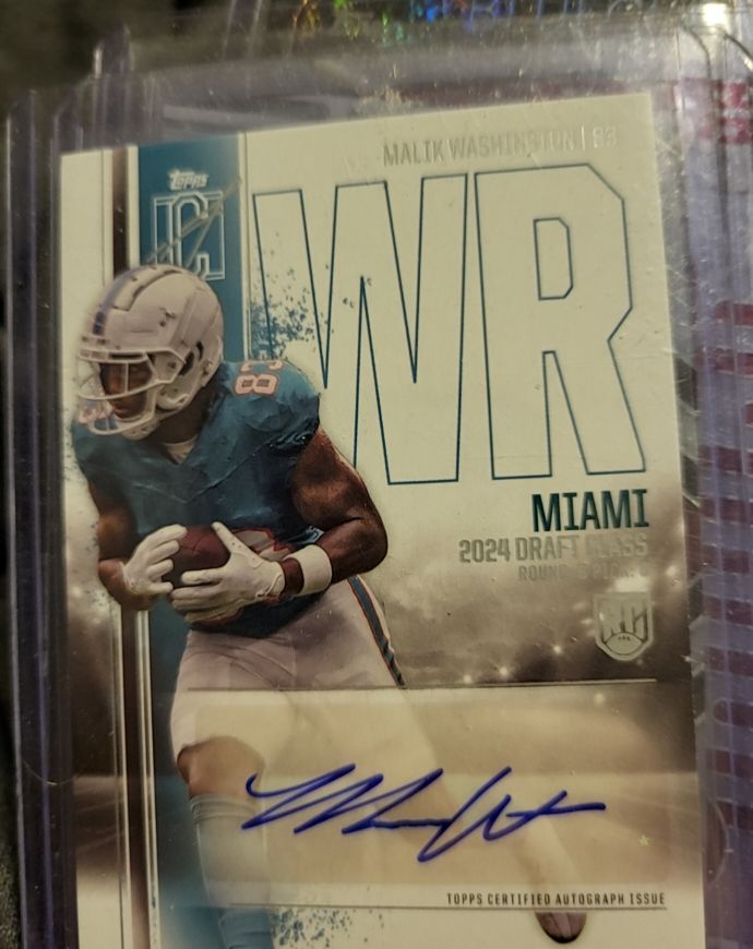 2024 Topps Signature Class #RCA-MWA Malik Washington Rookie Class Auto Variation — front