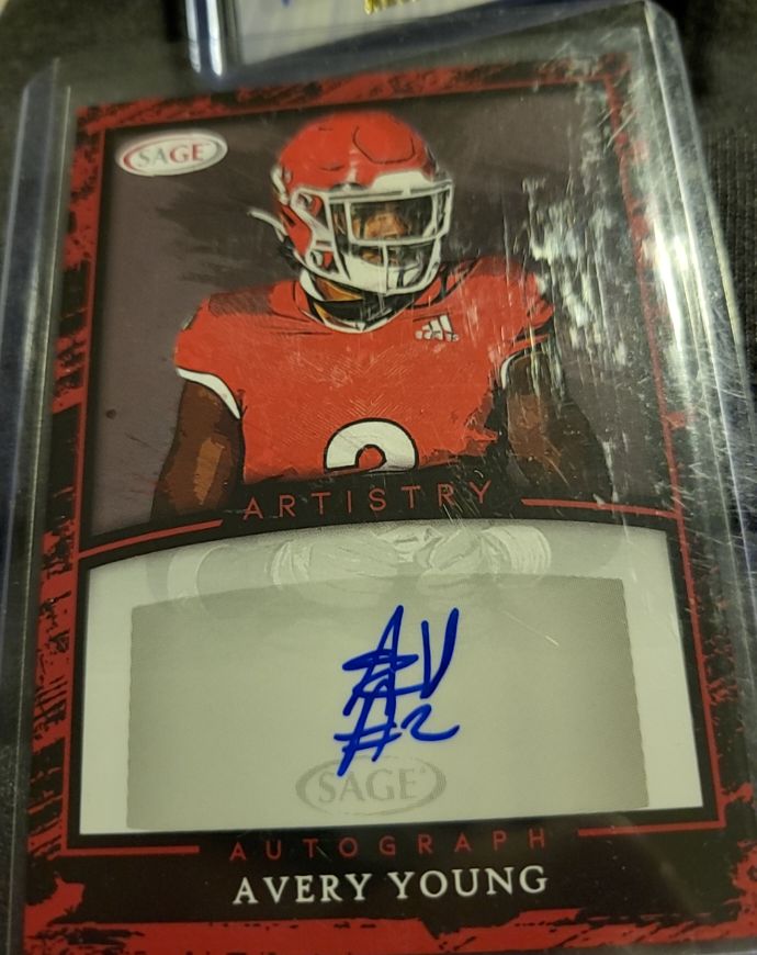 2022 Sage Artistry #A-AY Avery Young Autograph Rutgers — front