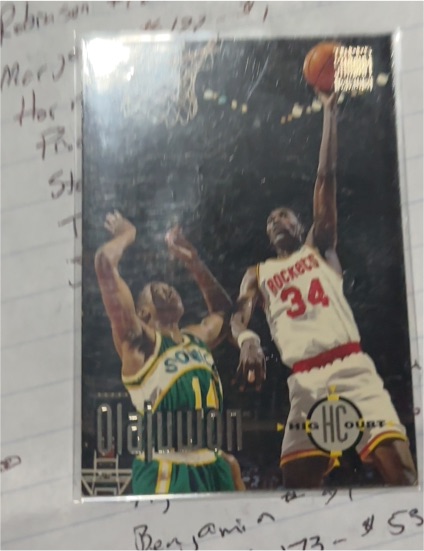 1993 Topps Stadium Club High Court #64 Hakeem Olajuwon — front