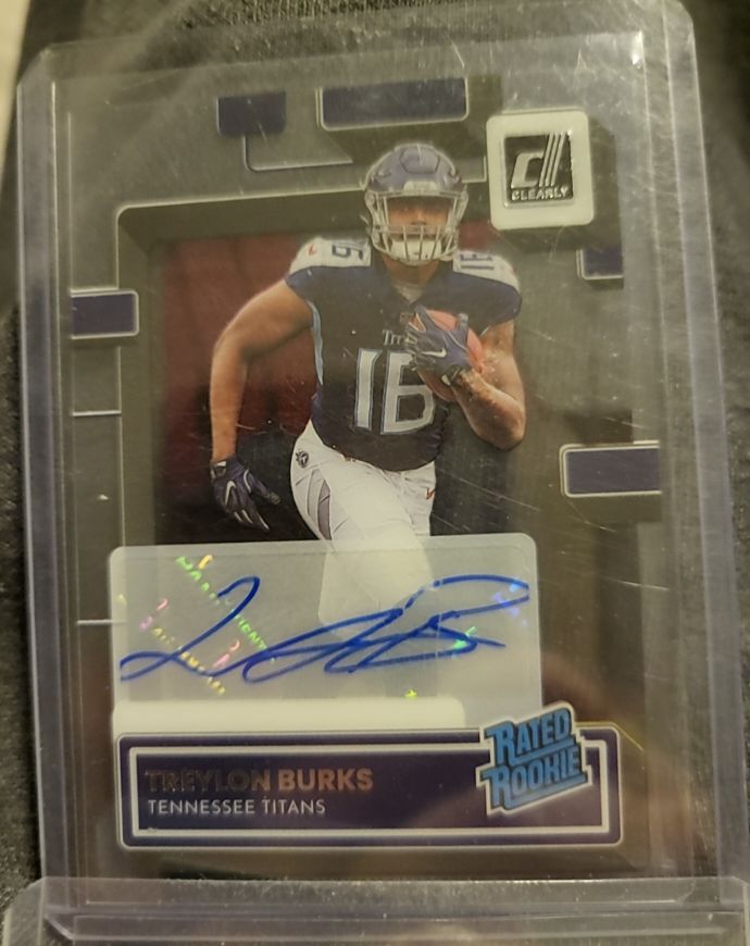 2022 Panini Donruss Clearly #62 Treylon Burks Rated Rookie Autograph — front