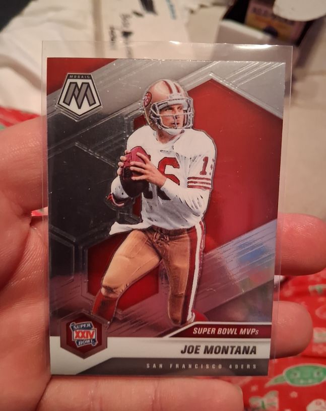 2021 Panini Mosaic #293 Joe Montana Super Bowl MVPs — front