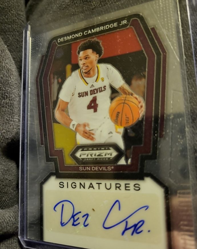 2024 Panini Prizm Draft Picks Signatures #S-DCB Desmond Cambridge Jr. — front