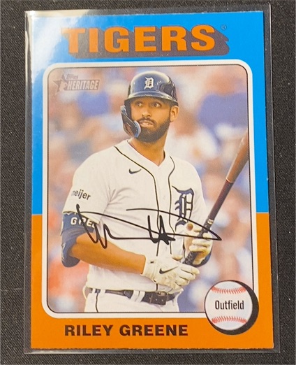 2024 Topps Heritage #381 Riley Greene — front