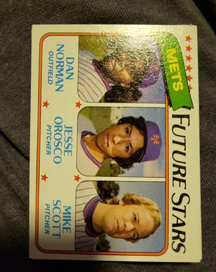 1980 Topps #681 Mets Future Stars Dan Norman / Jesse Orosco / Mike Scott — front