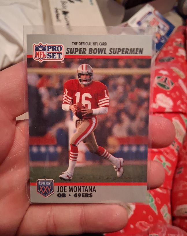 1990 Pro Set Super Bowl Supermen #33 Joe Montana — front