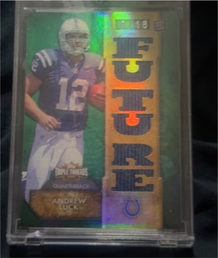 2012 Topps Triple Threads Future Gold Triple Jersey RC #D Andrew Luck — front
