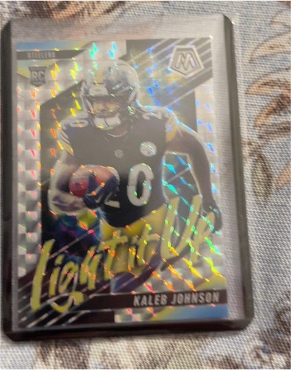 2024 Panini Mosaic Light It Up #Kaleb Johnson — front