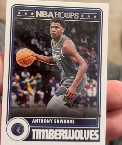 2023-24 Panini NBA Hoops #286 Anthony Edwards — front