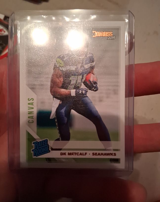 2019 Donruss Rated Rookie Canvas #DK Metcalf Seattle Seahawks — front