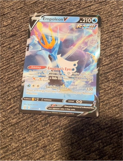 2021 Pokemon Sword & Shield Battle Styles #040 Empoleon V — front