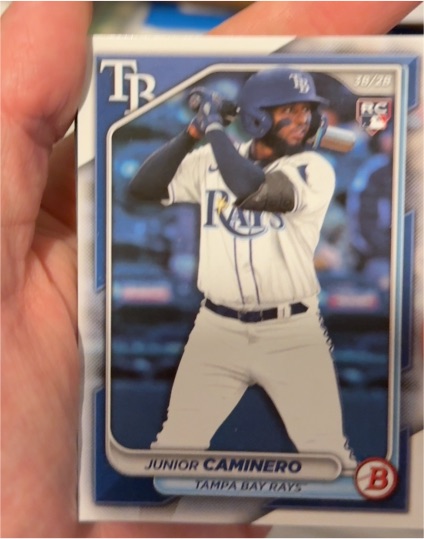 2024 Bowman #20 Junior Caminero Rookie Card — front