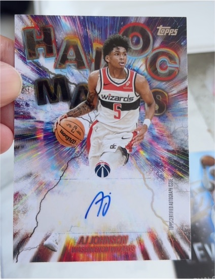 2025-26 Topps Basketball #HM-AJ AJ Johnson Havoc Marks Auto — front