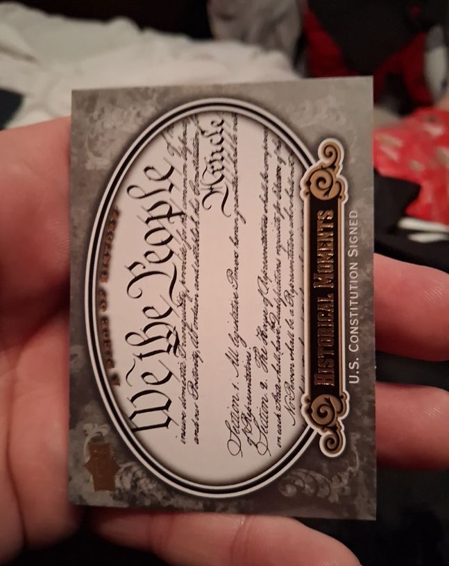 2009 Upper Deck A Piece of History #172 United States Constitution Signed — front