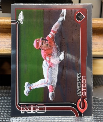 2025 Topps Chrome #174 Spencer Steer — front