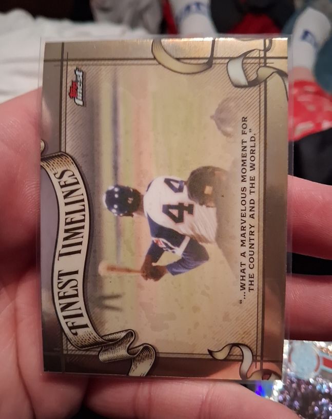 2024 Topps Finest #FT-1 Hank Aaron Finest Timelines — front