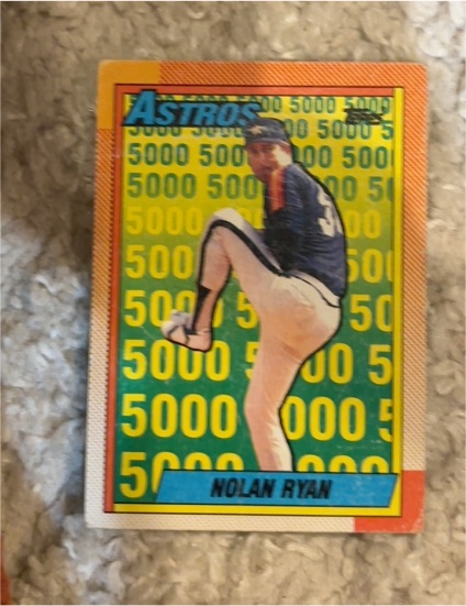 1990 Topps #4 Nolan Ryan Houston Astros 5000 Ks — front