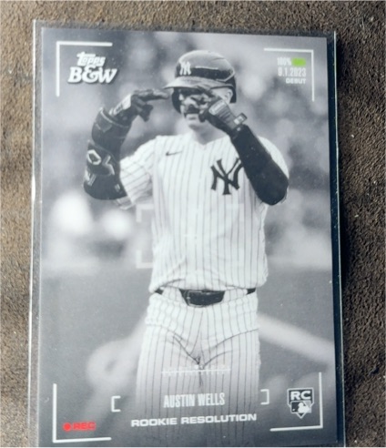 2024 Topps Black & White Rookie Resolution #RR10 Austin Wells — front
