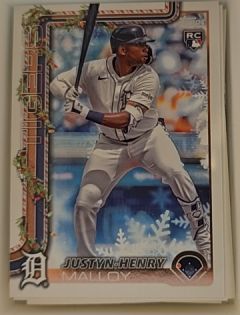 2025 Topps Holiday #H31 Justyn-Henry Malloy — front
