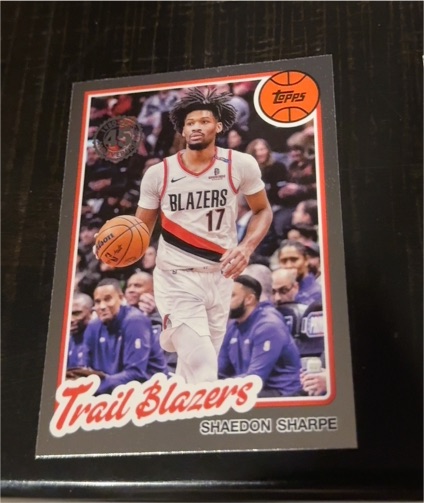 2025-26 Topps Basketball 45th Anniversary #80BK-35 Shaedon Sharpe — front