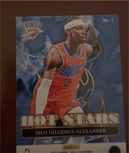 2024 Panini Select Hot Stars #7 Shai Gilgeous-Alexander — front