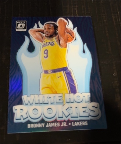2024-25 Panini Donruss Optic #15 Bronny James Jr. White Hot Rookies — front