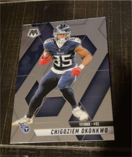 2021 Panini Mosaic #85 Chigoziem Okonkwo — front