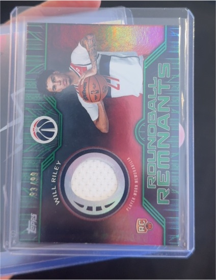 2025-26 Topps #RRR-WR Will Riley Roundball Remnants Rookie — front