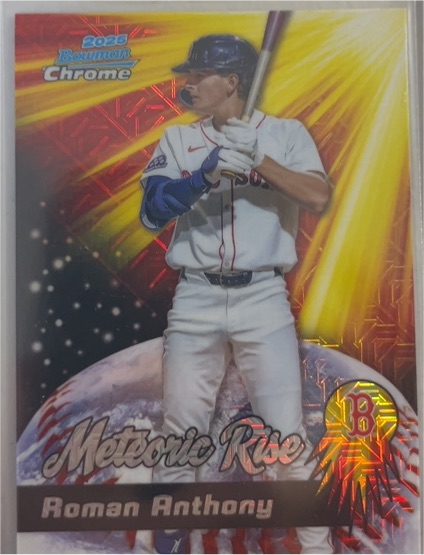 2025 Bowman Chrome #MR-25 Roman Anthony Meteoric Rise Mojo Refractor — front