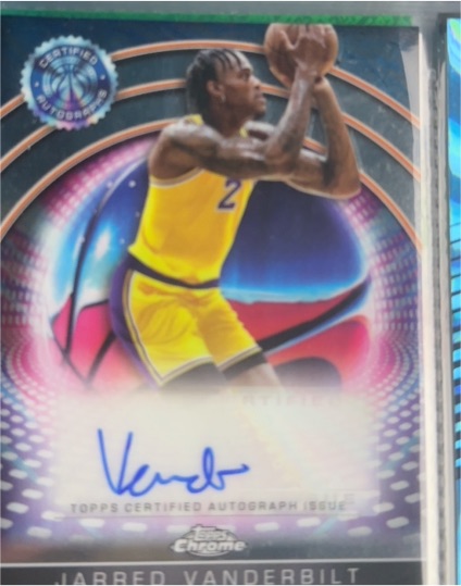 2024-25 Topps Chrome Certified Autograph Jarred Vanderbilt — front
