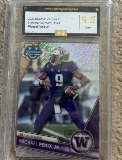 2023 Bowman Chrome U #141 Michael Penix Jr. — front