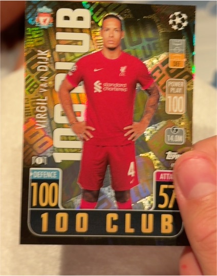 2021-22 Topps Match Attax UEFA Champions League #451 Virgil van Dijk 100 Club — front