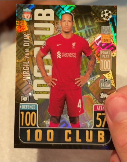 2021-22 Topps Match Attax Champions League #451 Virgil van Dijk 100 Club — front