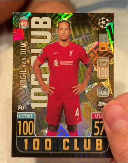 2021-22 Topps Match Attax UEFA Champions League #451 Virgil van Dijk 100 Club — front