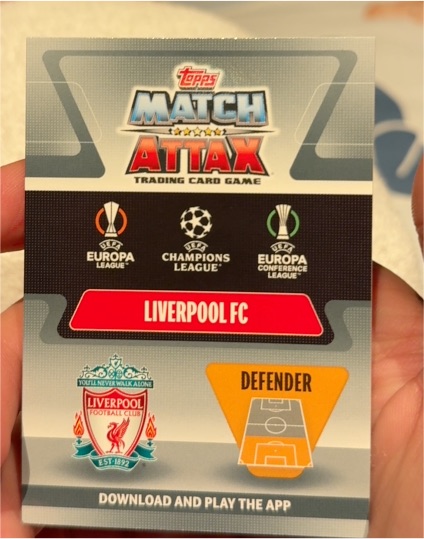 2021-22 Topps Match Attax Liverpool FC Defender — front