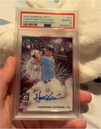 2020 Donruss Optic #YT Yoshitomo Tsutsugo Fireworks Signatures — front