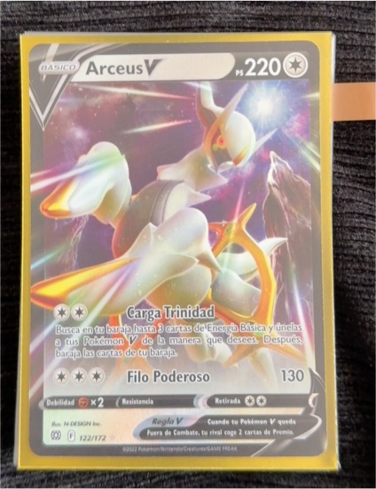 2022 Pokemon TCG Brilliant Stars #122 Arceus V — front