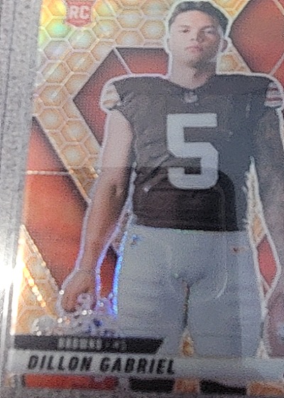 2025 Panini Mosaic Dillon Gabriel Silver Variation Rookie RC Green Mosaic — front