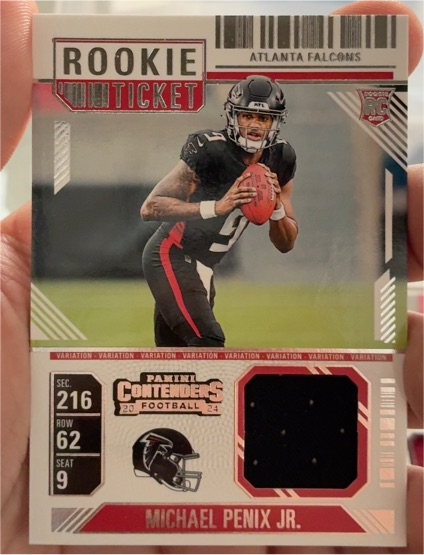 2024 Panini Contenders Rookie Ticket #RTS-MPJ Michael Penix Jr. — front